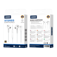 Jellico Écouteurs filaires EP3A USB-C avec microphone 1.2M Blanc