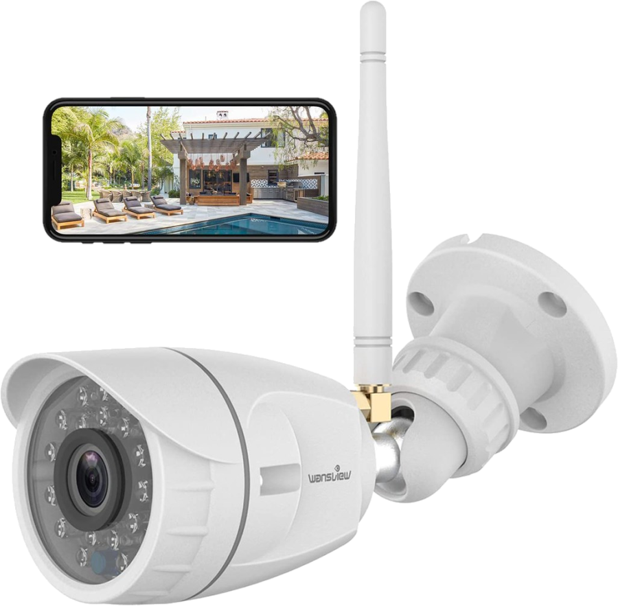 Caméra de vidéosurveillance extérieure consultable depuis un téléphone