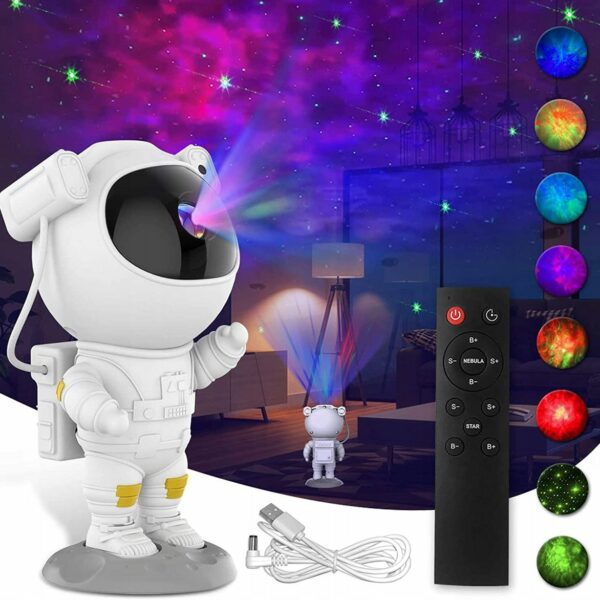 Projector stars and galaxy  - Astronaut White