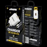 MOONX wall charger MC05 22,5W 1xUSB QC3.0 + cable Micro USB White