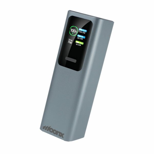 MoonX Batterie externe MP07 PD 165W 2xUSB-C + 1xUSB QC3.0 22.5W 30000mAh argent