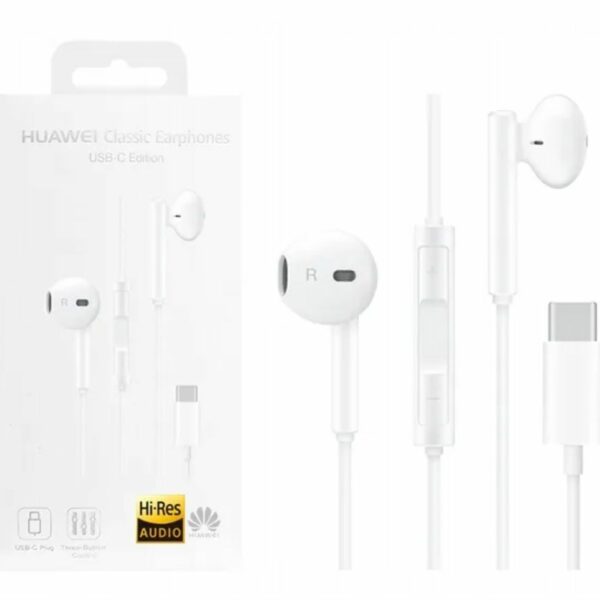 Original headphones Huawei CM33 55030088 USB-C White (blister EU)