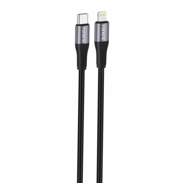 FONENG cable X112 USB-C - Lightning PD 27W 1M Black