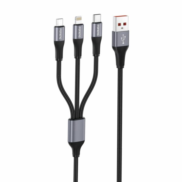 FONENG cable X112 3in1 3A 1.2M Black