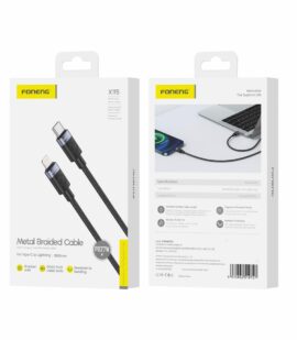 FONENG cable X115 USB-C - Lightning PD 27W 1M Black