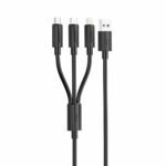 FONENG cable XS07 3w1 3A 1.2M Black