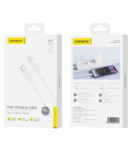 FONENG cable XS01 USB-C - Lightning PD 27W 1M White