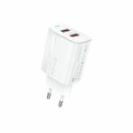 FONENG wall charger EU63 2.4A 12W 2xUSB + cable USB-C White