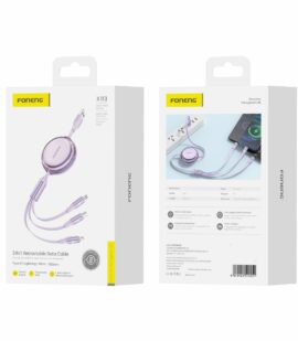 FONENG cable X113 3w1 3A 1.1M Purple