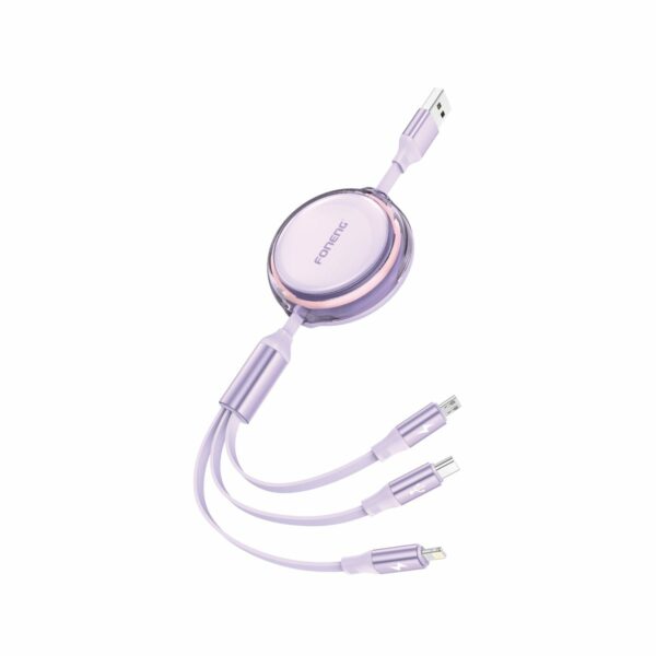 FONENG cable X113 3w1 3A 1.1M Purple