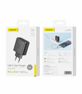 FONENG wall charger EU62 GaN PD 45W 1xUSB-C Black