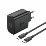 FONENG wall charger EU62 GaN PD 45W 1xUSB-C + cable USB-C - USB-C Black