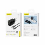 FONENG wall charger EU64 18W 1xUSB QC3.0 + cable Micro Black