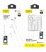 FONENG wired earphones T28 Lightning with microphone 1.2M White