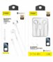 FONENG wired earphones T28 Lightning with microphone 1.2M White