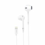 FONENG wired earphones T28 Lightning with microphone 1.2M White