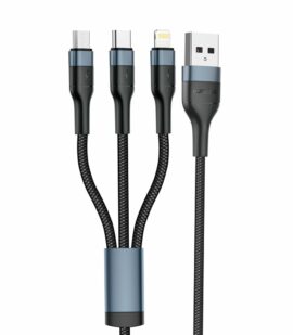 FONENG cable X51 3w1 3A 1.2M Black