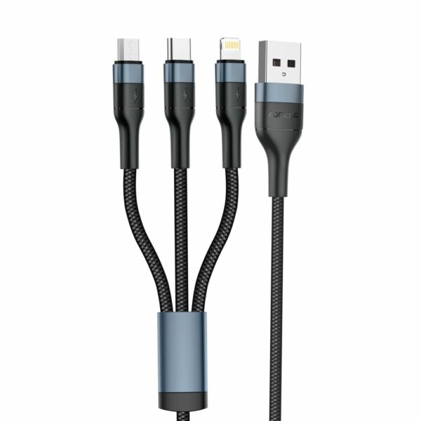FONENG cable X51 3w1 3A 1.2M Black