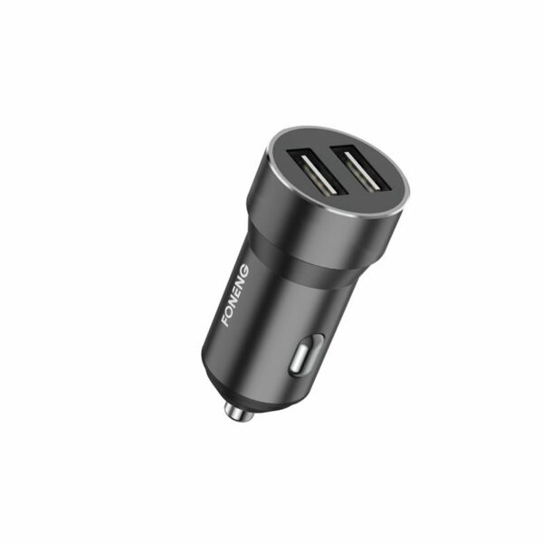 FONENG car charger C08 2.4A 12W 2xUSB Black