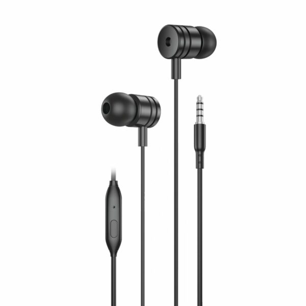 FONENG wired earphones EP200 JACK 3.5MM with microphone 1.2M Black