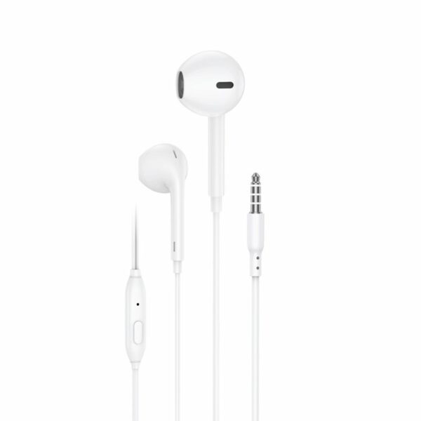FONENG wired earphones EP100 JACK 3.5MM with microphone 1.2M White