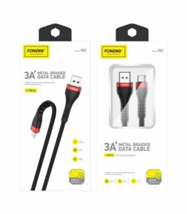 FONENG cable X82 Micro USB 3A 1M Black
