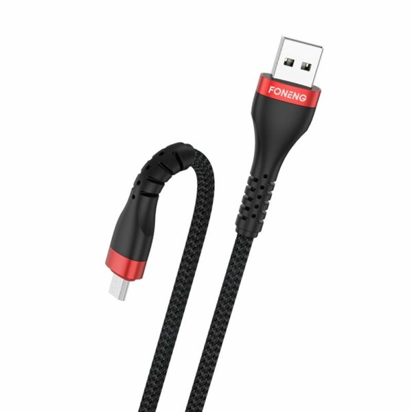 FONENG cable X82 Micro USB 3A 1M Black