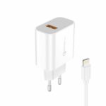 FONENG wall charger EU46 18W 1xUSB QC3.0 + cable Lightning White