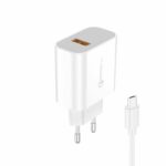FONENG wall charger EU46 18W 1xUSB QC3.0 + cable Micro USB White
