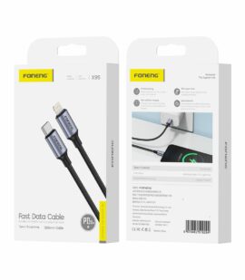 FONENG cable X95 USB-C - Lightning PD 20W 1.2M Black