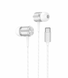 FONENG wired earphones T65 USB-C with microphone 1.2M White
