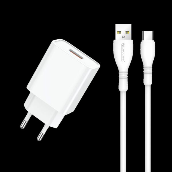 JELLICO wall charger C7 22.5W 1xUSB QC3.0 + cable USB-C White