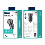 JELLICO car charger F4 PD 20W 1xUSB-C + 1xUSB QC3.0 Black