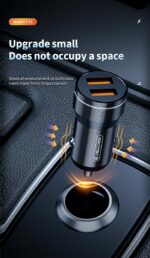 JELLICO car charger F2S 3.1A 18W 2xUSB Black