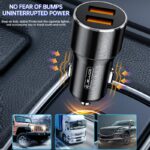 JELLICO car charger F9 36W 2xUSB QC3.0 Black
