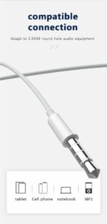 JELLICO wired earphones EP2A JACK 3.5MM with microphone 1.2M White