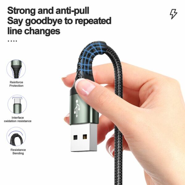 JELLICO cable B12 Micro USB 3.1A 2M Black