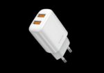 JELLICO wall charger EU02 2.4A 12W 2xUSB + cable USB-C White
