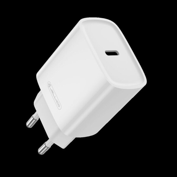 JELLICO wall charger EU53 PD 30W 1xUSB-C + cable USB-C - Lightning White