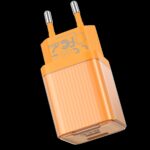 JELLICO wall charger EU55 GaN PD 33W 1xUSB-C + 1xUSB QC3.0 Orange
