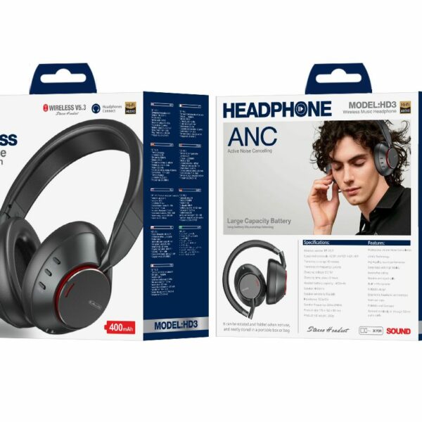 JELLICO wireless headphones (ANC) HD3 Black