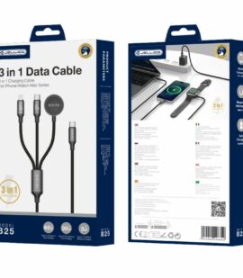 JELLICO kabel B25 3w1 (Apple Watch) 3.1A 1.2M Czarny
