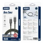 JELLICO cable B28 USB-C - USB-C PD 60W 1M Black
