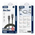 JELLICO cable B28 USB-C - Lightning PD 30W 1M Black