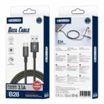 JELLICO cable B28 USB-C 3.1A 1M Black