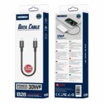 JELLICO cable B28 USB-C - Lightning PD 30W 0.3M Black