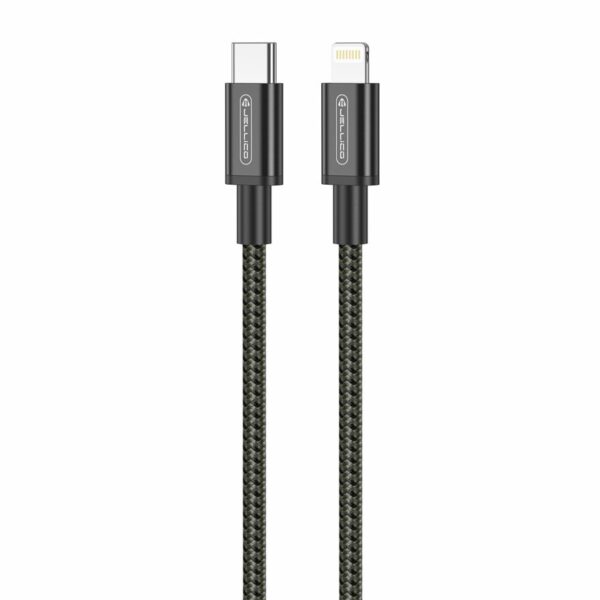JELLICO cable B28 USB-C - Lightning PD 30W 0.3M Black