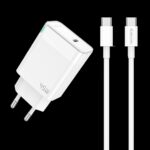 JELLICO wall charger C105 GaN PD 45W 1xUSB-C + cable USB-C - USB-C White