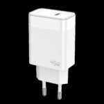 JELLICO wall charger C105 GaN PD 45W 1xUSB-C + cable USB-C - USB-C White