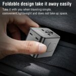 JELLICO universal travel adapter S9 PD 2xUSB-C + 1xUSB 3.4A Max 2500W Black